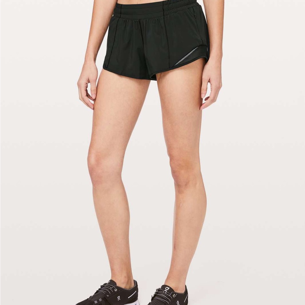 Lululemon Hotty hot shorts black size 2